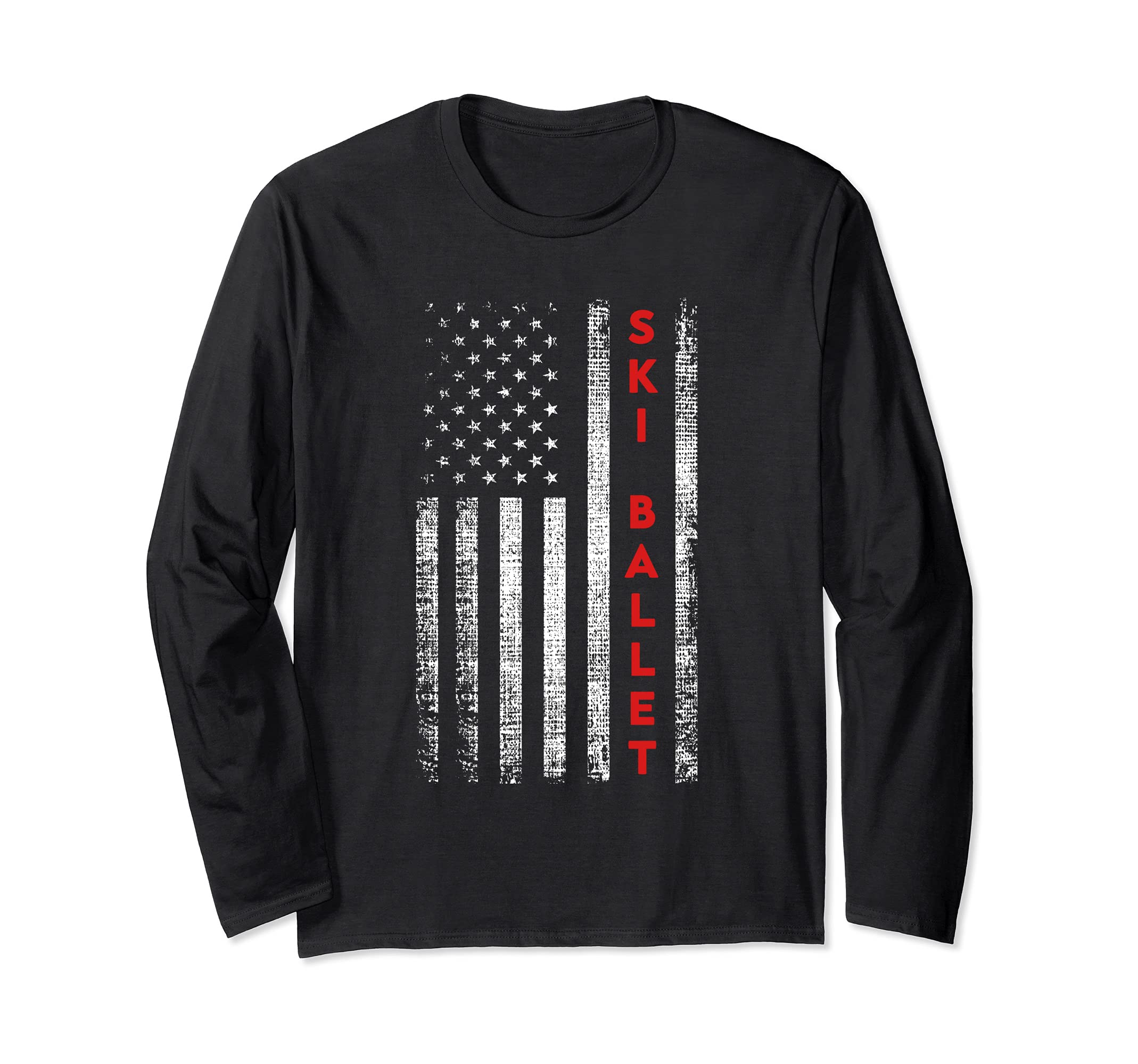 Patriotic Ski Ballet Long Sleeve T-Shirt