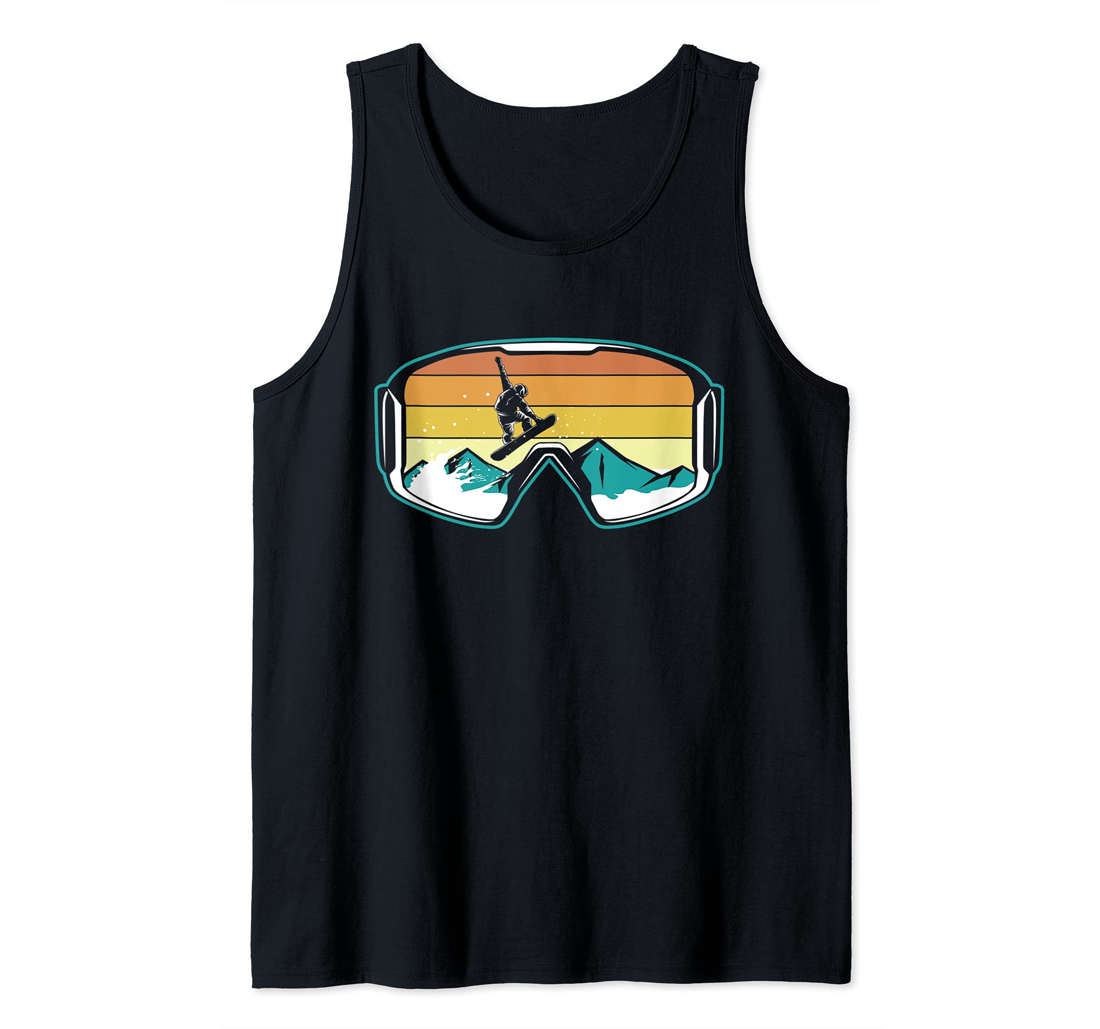 Retro Snowboarding Freestyle Jump Snow Mountain Tank Top