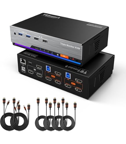 Amazon.com: TESmart 8K@60Hz DP KVM Switch 2 Monitors 2