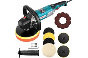 Buffer Polisher, ENEACRO Rotary Car Polisher Waxer, 1500W 6-inch/7-inch Variable Speed 1000-3500RPM, Detachable Handle Perfec
