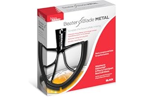 New Metro Design XL-MAX Metal Beater Blade, works with KitchenAid 5+, 6, 7, 8-Quart Stand Mixers, Black