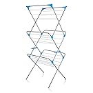 Minky 3 Tier Indoor Airer, 15m drying space, Silver