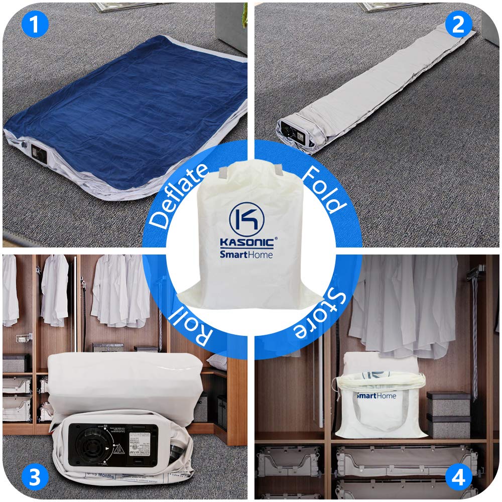 Kasonic Air Mattress Twin Size, Inflatable Airbed with Free Fitted