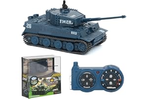 Chudeilo 1:72 Mini RC Tank Car – 2.4GHz Remote Control Military Armored Vehicle with 360° Rotating Turret, Realistic Sound, Recoil, and Durable Tracks Perfect for Tank Battles & Simulation Games
