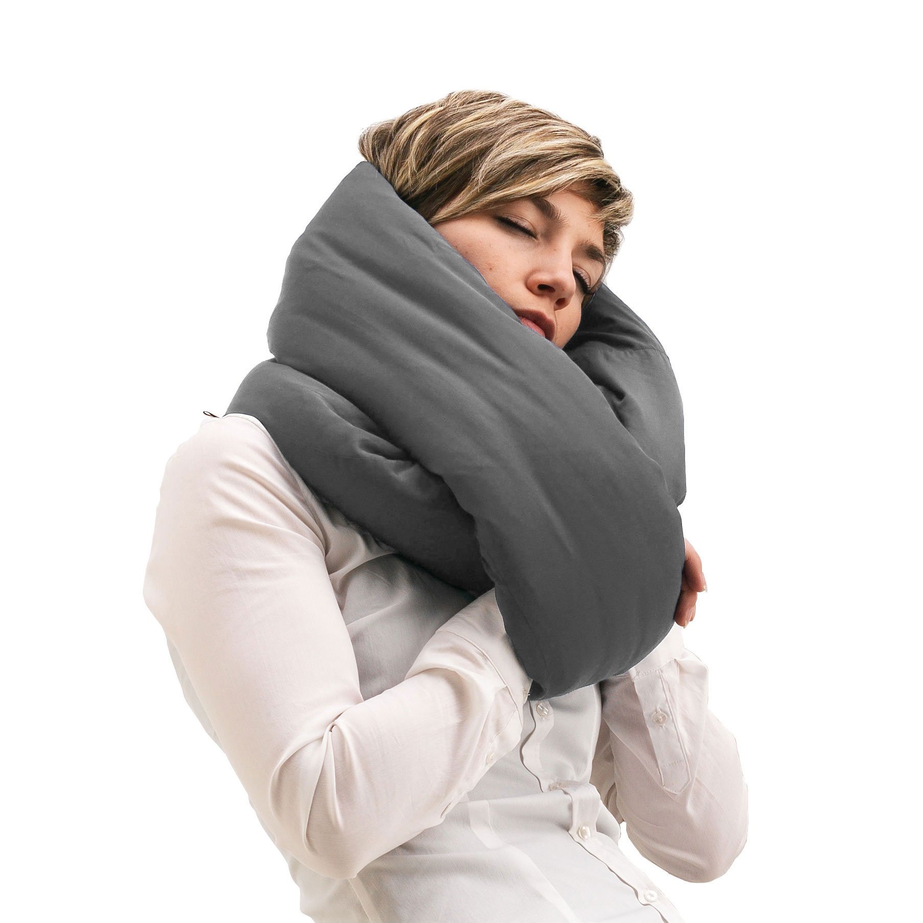 Huzi Infinity Pillow Design Power Nap Pillow, Travel and Neck Pillow