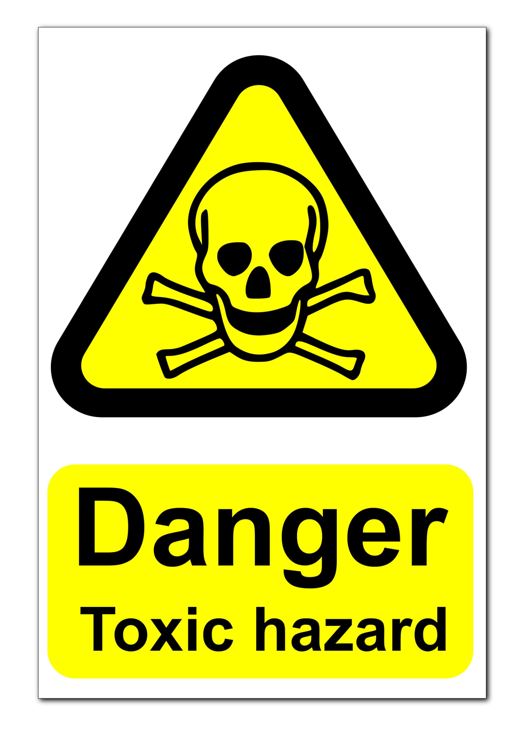 Danger Toxic Hazard Sign Board – Corrugated Plastic Safety Sign, 300mm x 200mm x 4mm – Printed & Laminated for Workplace and Industrial Hazard Warnings, Correx