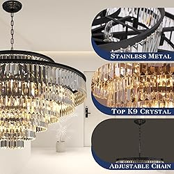 GMlixin Crystal Chandelier 7-Tier Luxury Pendant