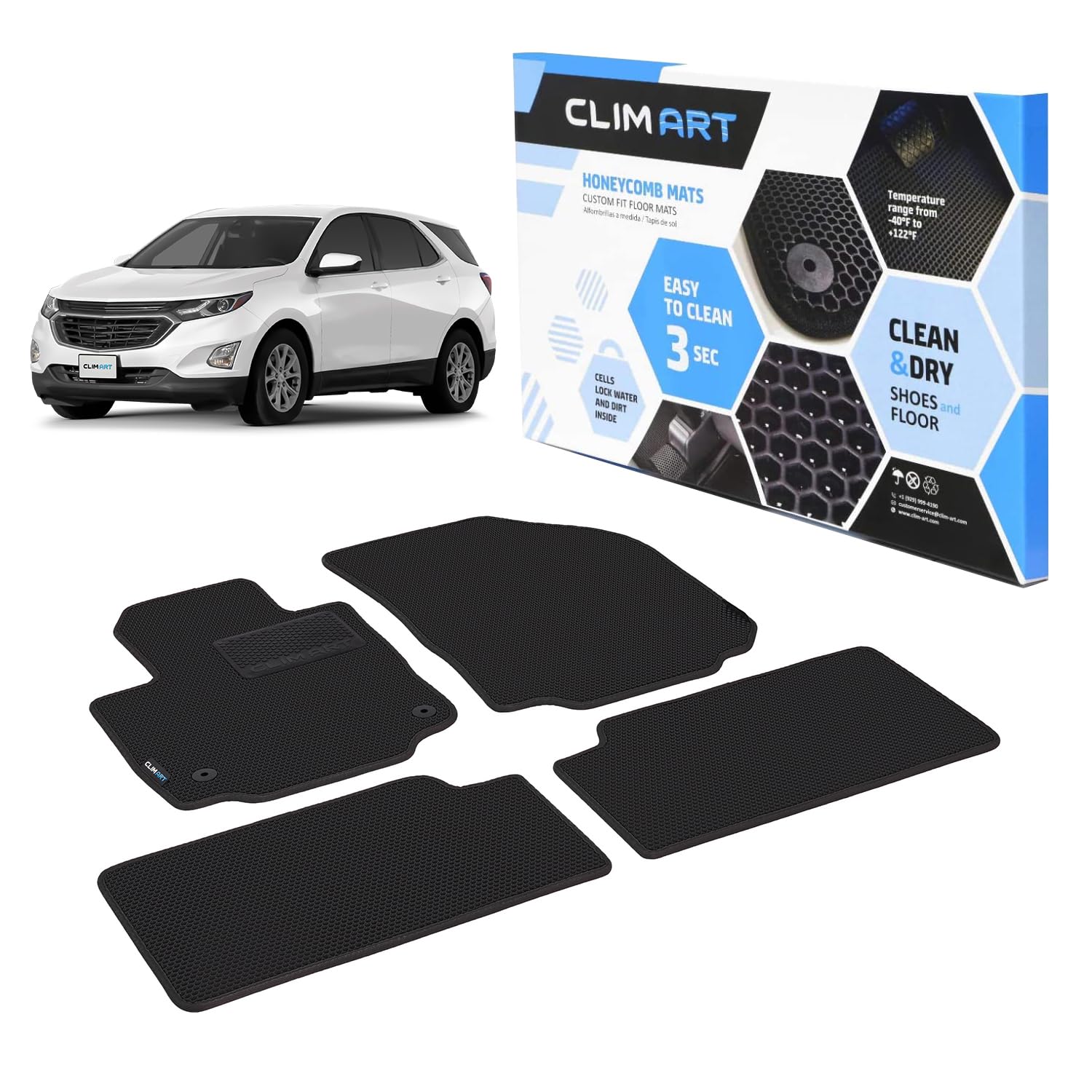 CLIM ART All-Weather Car Floor Mats Compatible with