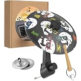 Car Cymbal Air Vent,Mini Car Drum Crash Cymbal Set with Mini Drum Stick &amp; 2 Finger Cymbals,Fun Dashboard Instrument, Fun Gfit,Universal Fit for Most Cars (Skull)