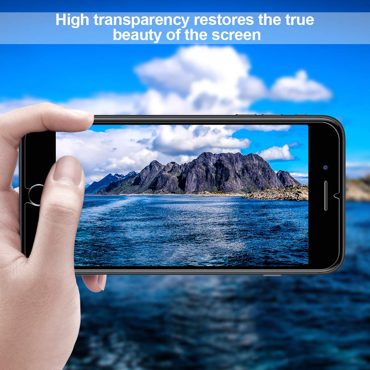 NONZERS [2 Pièces] Verre Trempé pour iPhone 8/ iPhone 7, [sans Bulles] [Anti-Rayures] 3 D Bords Arrondis Film Protecteur Vitre d\'Écran en Verre Trempé 9H Dureté et 3D Touch pour iPhone 8/ iPhone 7