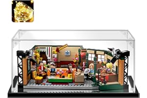 Instnovny Acrylic Display Case for Collectibles Assemble Acrylic Display Box for Lego 21319 Building Kits Clear Acrylic Case for Display Action Figures Car Model Toys(Black,13.8*9.8*5.9 inch)