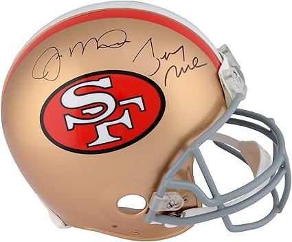 joe montana and jerry rice autographed football