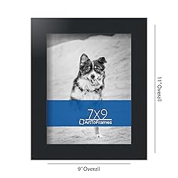 ArtToFrames 7x9 Inch Black Picture Frame, This 1.25