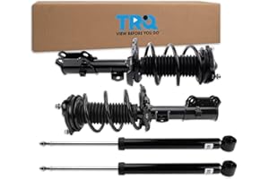 TRQ Front and Rear Complete Strut Assembly & Shock Absorber Kit Complete Strut & Coil Spring Assembly Compatible with 2017-2019 Hyundai Elantra