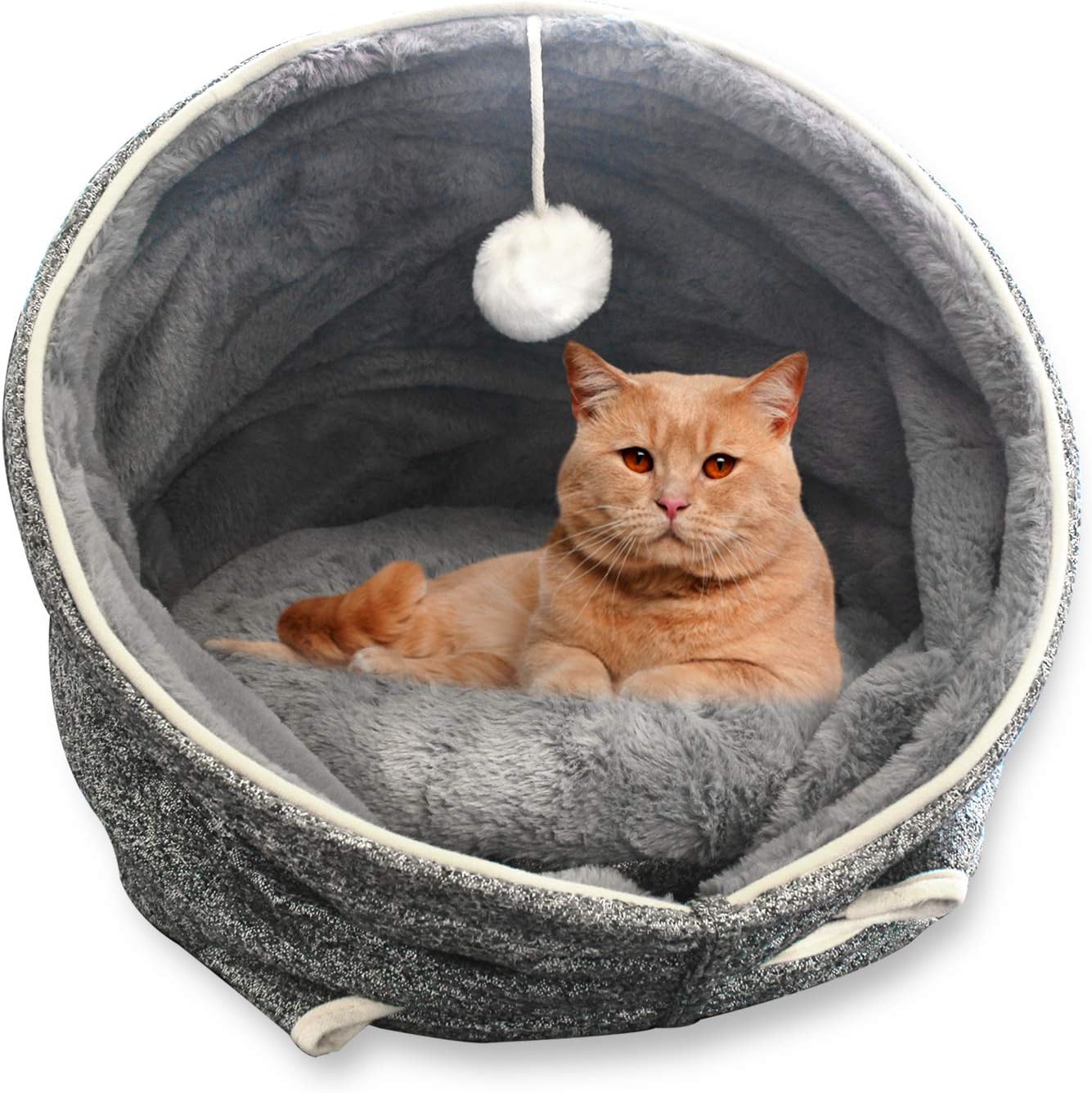 43 x 43 x 45 cm MINCHEDA Letti per Gatti in Peluche Pieghevoli da Interni  Cuccia Gatti Lavabile con Grotta per Animali Domestici Giocattolo Grigio  Gatti urban-earth.co.uk
