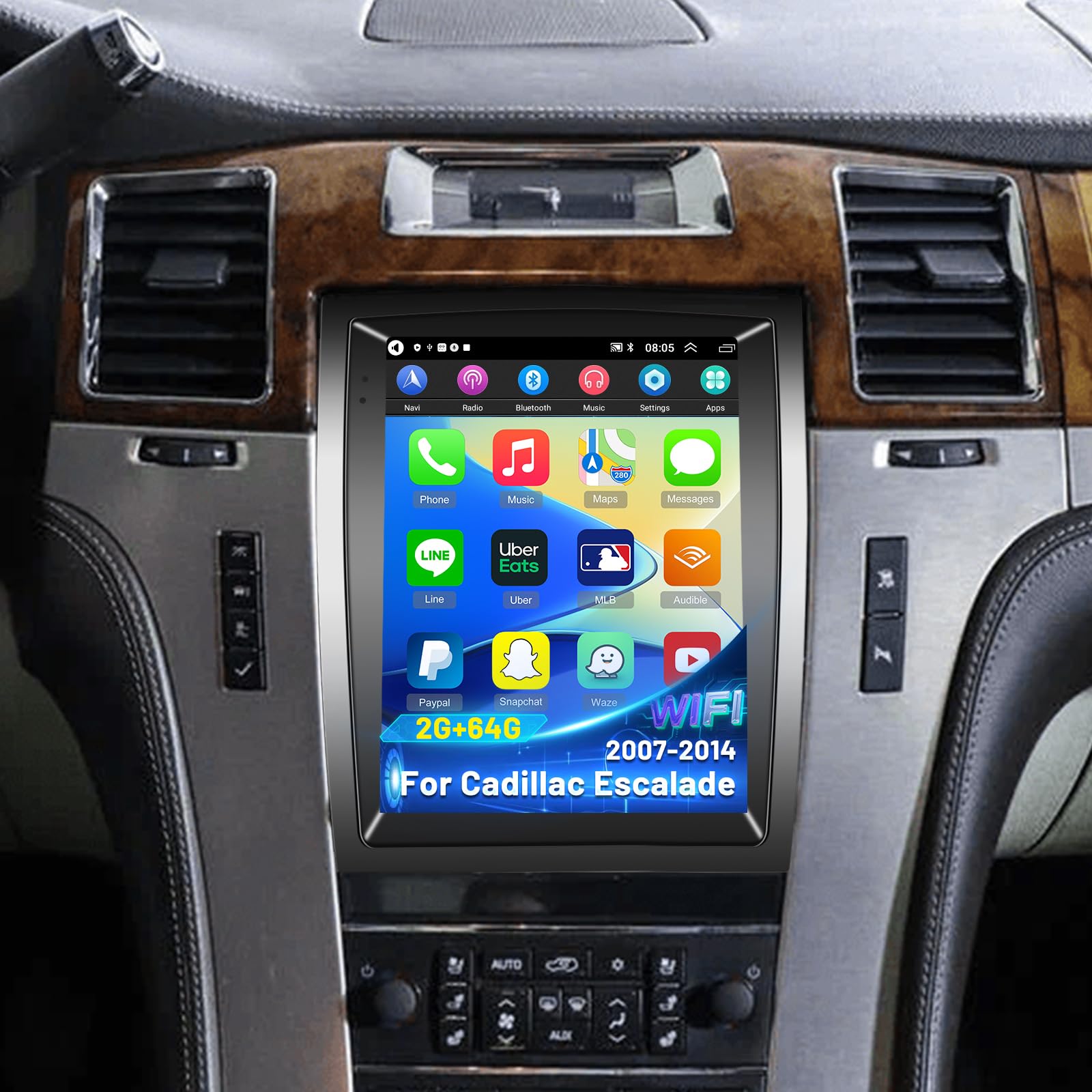Photo 1 of [2G+64G] Radio for Cadillac Escalade 2007-2014, 9.7 inch Android Touch Screen Cadillac Escalade Car Stereo, Carplay/Android Auto/EQ Audio/1080P/SWC/Bluetooth
