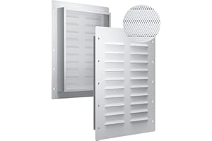 RDCMKL 2 Pack Heavy-Duty Steel Shipping Container Vents 11.26"x14", Weatherproof Louvered Air Vent Panels for Shipping Containers, Improve Airflow & Reduce Condensation, Rust-Resistant Container Accessories