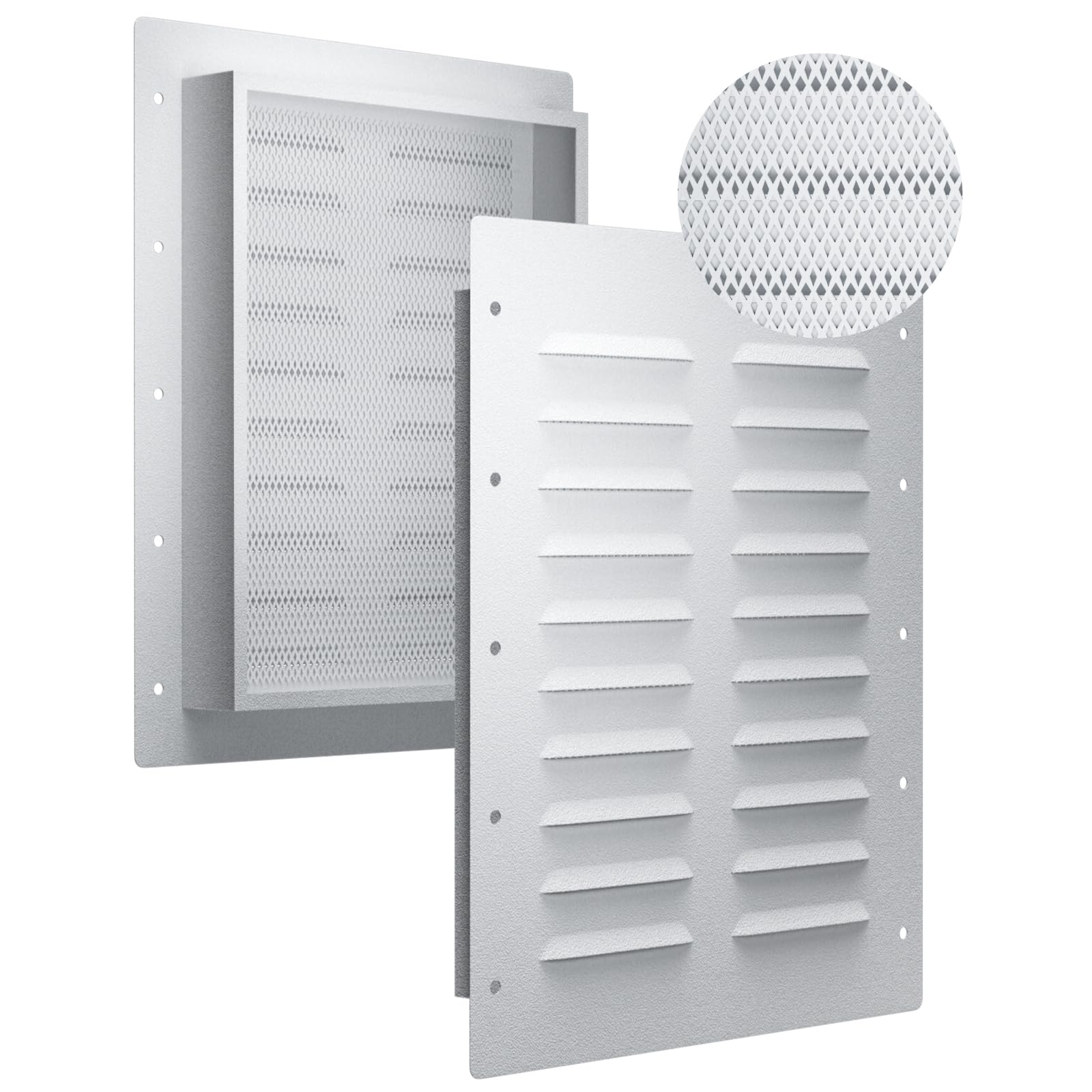 Photo 1 of 2 Pack Heavy-Duty Steel Shipping Container Vents 11.26"x14", Weatherproof Louvered Air Vent Panels for Shipping Containers, Improve Airflow & Reduce Condensation, Rust-Resistant Container Accessories