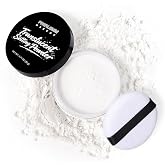 PHERLEMM Translucent Loose Setting Powder Oil Control White Loose Powder | Setting Powder for Body Face Paint, Translucent Powder Lightweight Blurring Matte for Halloween SFX Makeup, Daily Looks