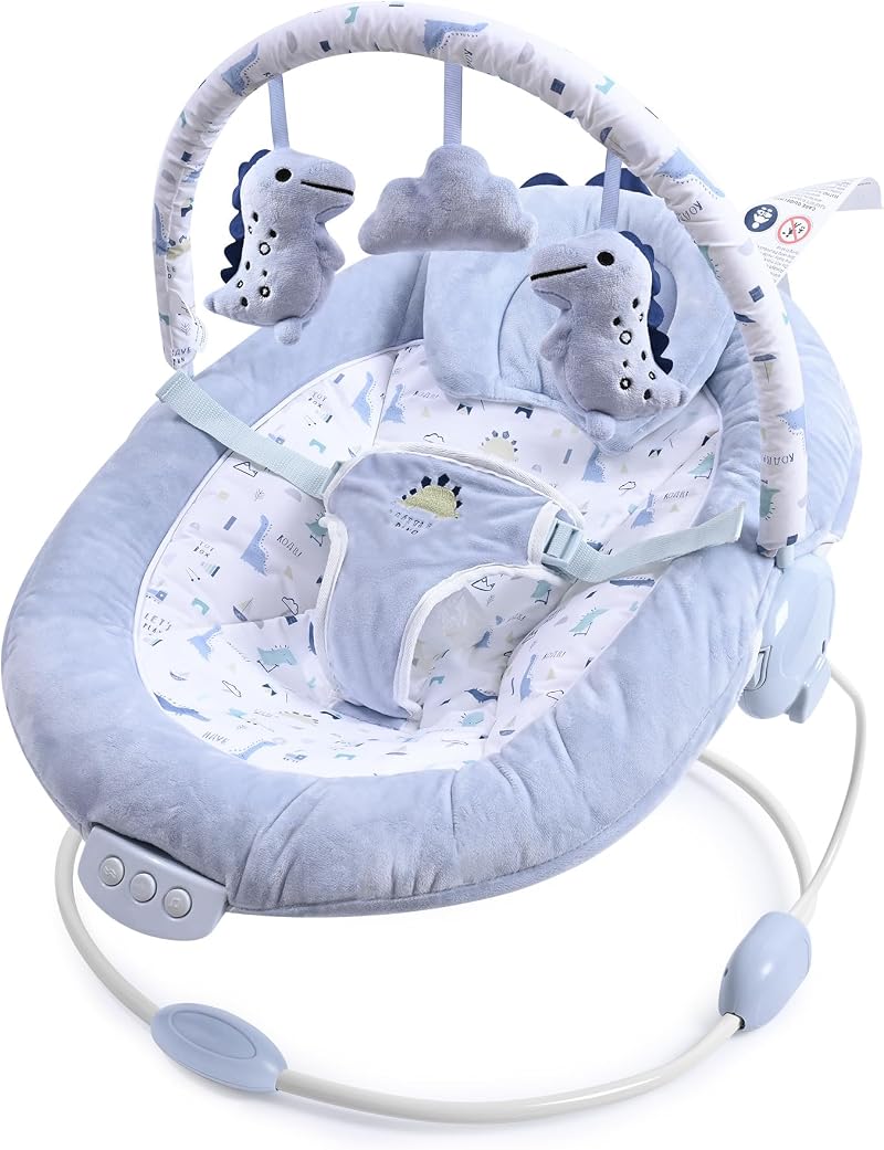 LADIDA First Baby Bouncer Teddy Bear Design Soothing Music Newborn