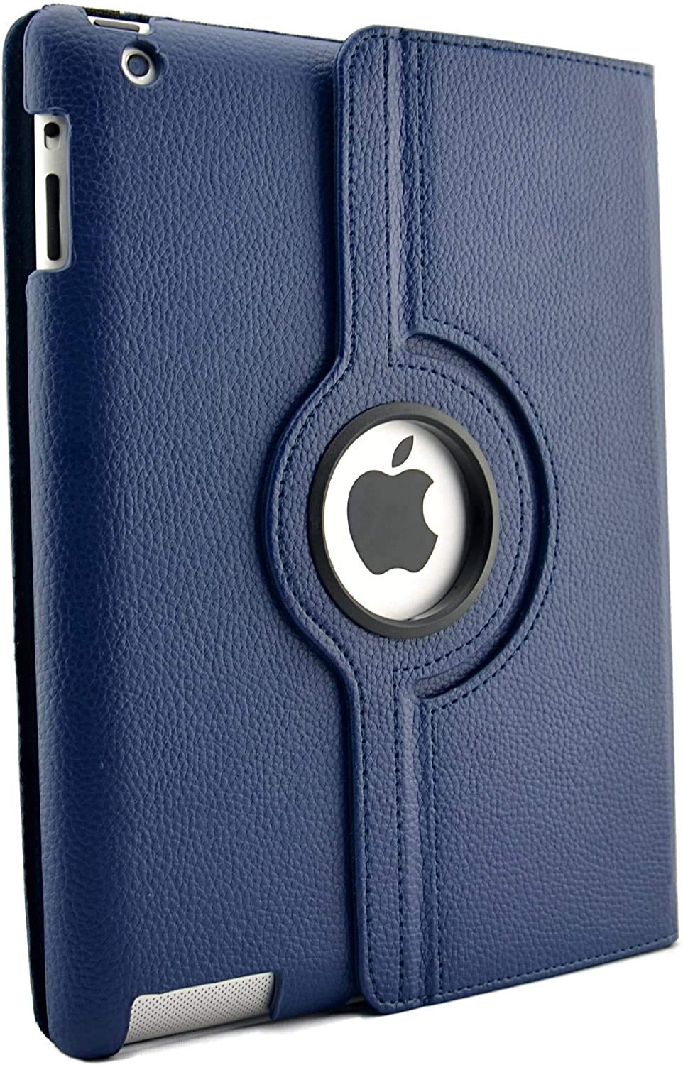 Leather Rotate 360° Stand Case For Apple iPad mini 1,2,3 Generation (BLUE)