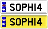 Paradise Print 2x Kids Number Plates Self Adhesive 140x35mm view 8