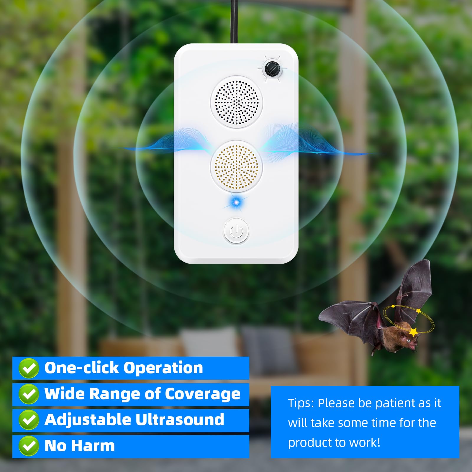 Photo 1 of 2 Pack Ultrasonic Bat Repeller