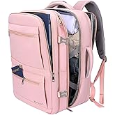 BALEINE Travel Backpack for Women Men, Large Sturdy Carry On Laptop Backpack Gifts for Business, Casual, Weekender, Hiking (XL, Pink)