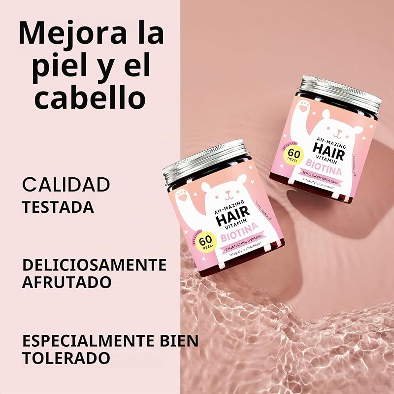 - Ah-mazing Hair Vitamin Biotina para cabello fuerte 45 ositos gomosos sin azúcar - 987492752 — foto 6 de 6