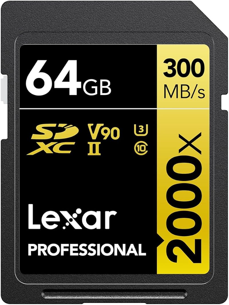 Lexar Professional 2000x 64GB SDXC UHS-II Card LSD2000064G-BNNAG 300MB/s