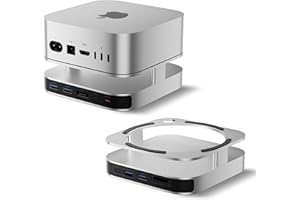 BENFEI Mac mini M4 Dock, Mac mini M4 Stand with NVMe SSD Enclosure, 4K DisplayPort Hub for M4 &M4 Pro (2024), 10 Gbps 1 x USB