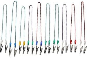10 Pcs Bib Holder Clip Stainless Steel Dual Head Napkin Clamp Chain Holders for Dining