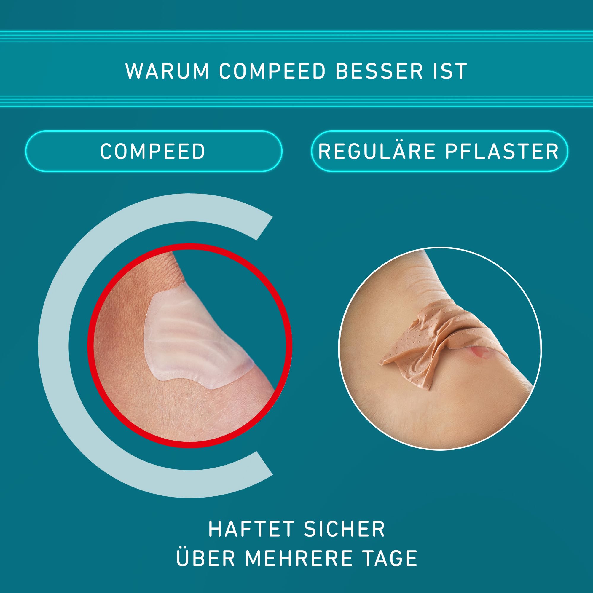 Compeed Blasenpflaster Mixpack - Hydrokolloid-Pflaster in verschiedenen Größen - gegen Blasen an Fersen, Zehen und für kleine Blasen, 12 Pflaster 6