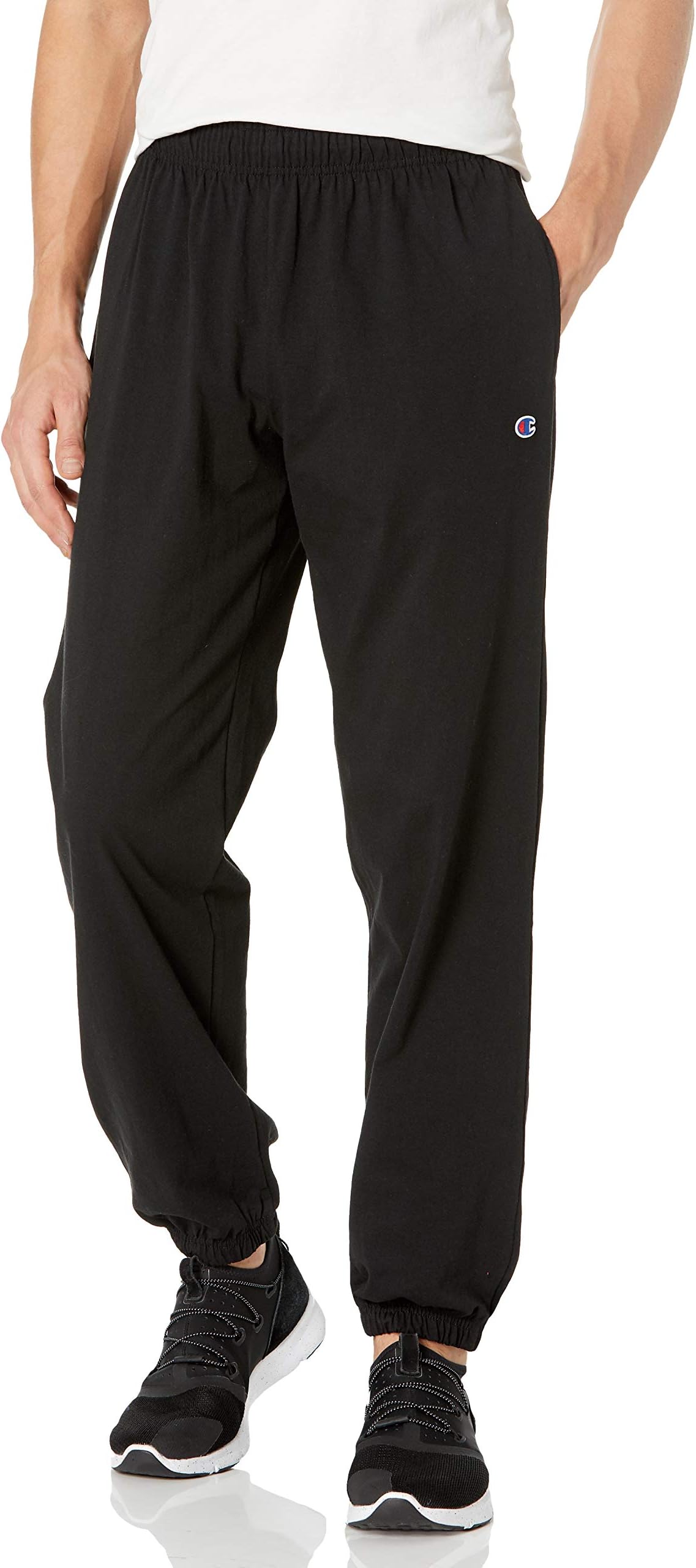 Champion Men's Closed Bottom Light Weight Jersey Sweatpant