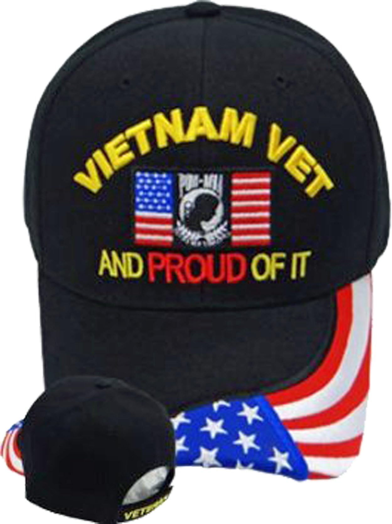 Vietnam Veteran Cap/ Hat, Vet and Proud of It, POW MIA American Flag