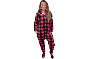 Forever Lazy Footed Adult Onesies, One-Piece Pajama Jumpsuits for Men and Women, Unisex. with Detachable Feet.