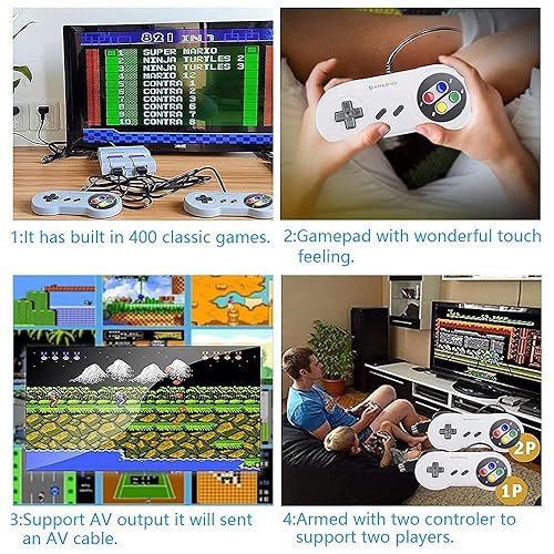 Tevodo Classic Mini Game Console,Built-in 400 Classic NES Game