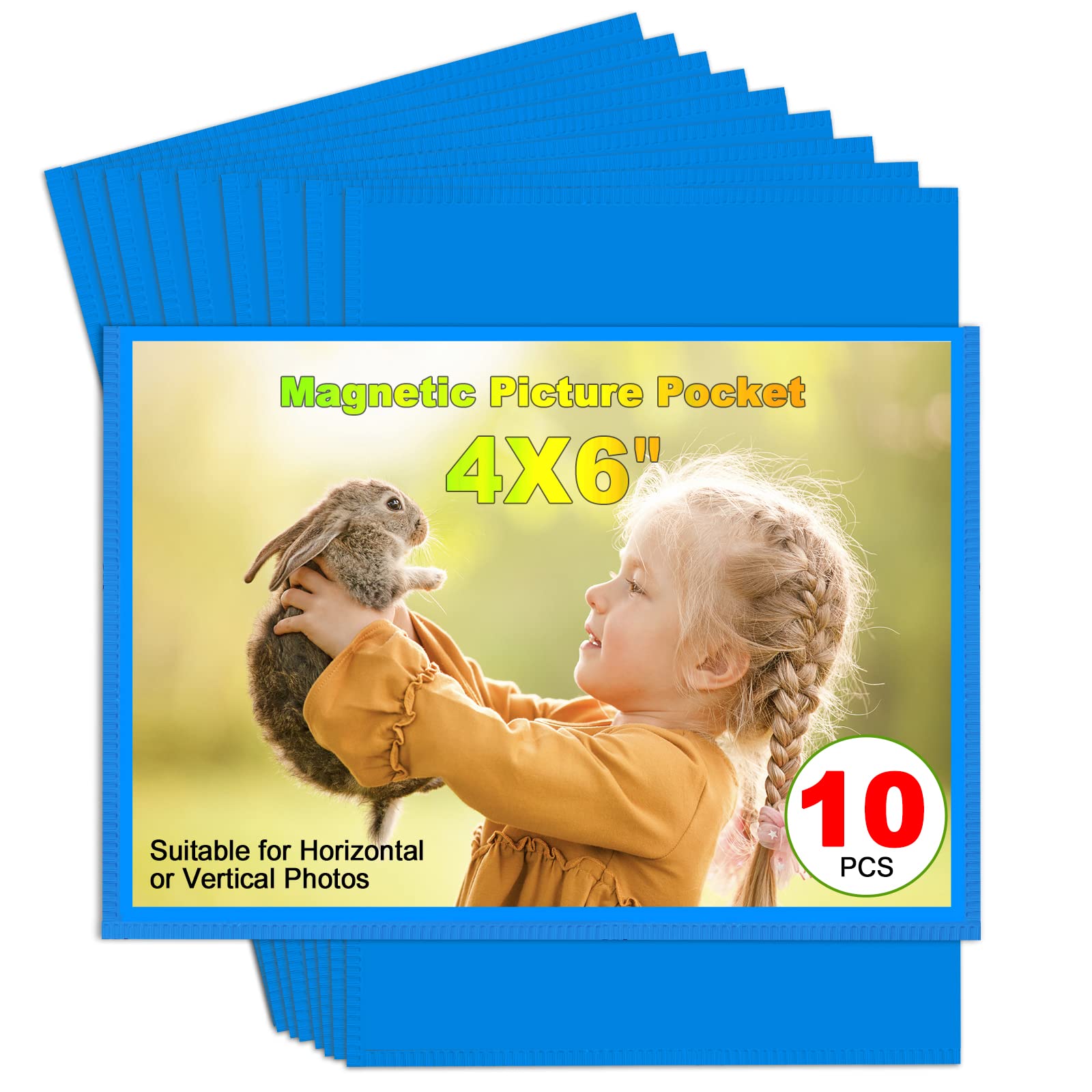 CHUNNIAO Blue Magnetic Picture Frame 4X6 for