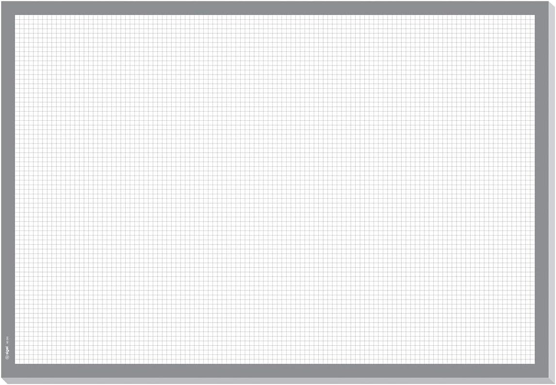 sigel HO260 Paper Desk Pad, Squared, A2 (59.5 x 41 cm), 80 GSM, White/Grey, 30 Sheets