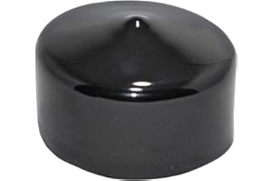 SB DISTRIBUTION LTD (Pack of 2) Caplugs 99394165 Plastic Round Cap VC-1625-16, Vinyl, Cap ID 1.625" Length 1.000", Black. for Pipe Plastic Tube Hub Caps Tubing Bolt Screw Rubber Thread Protector Safety Cover