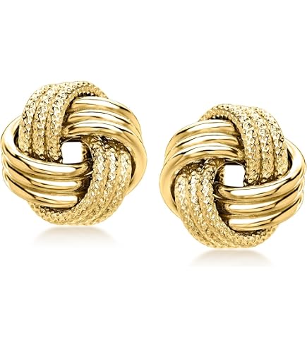 Amazon.com: Ross-Simons Italian Sterling Silver Love Knot Earrings