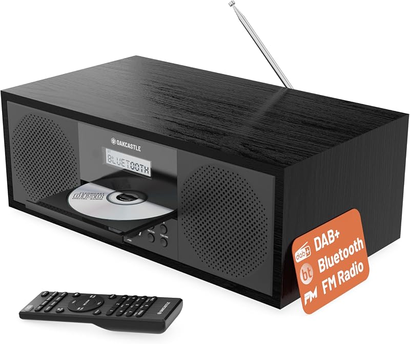 MAJORITY DAB500 Bluetooth DAB+ Radio CD Player Oak Castle Oakcastle