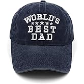 Dad Hats for Men Worlds Best Dad Hat Fathers Day Dad Gifts Baseball Cap Birthday Gifts for Dad Husband Papa from Daughter Son