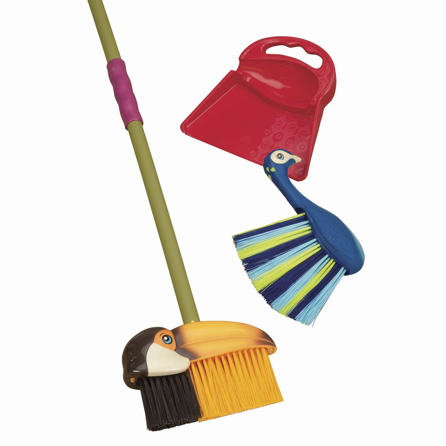 B toys by Battat Tropicleania Toy Broom Set Pretend Play Toy