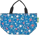 ECO CHIC Lightweight Foldable Insulated Lunch Bag Floral Navy