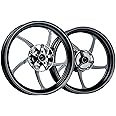MOS Forged Aluminum Alloy Rims Wheels for Yamaha YZF R3 R25 MT03 MT25 2015-2022 and YZF-R15 MT-15 2018-2022 (Black, R3 R25 MT03 MT25 2015-2022 ABS)