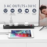 POWSAF 4 USB Ports Extension Lead with 4 Outlets 2m UKCA view 7