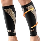 SOLOEVER Copper-Infused Calf Compression Sleeves for Men & Women 1 Pair [Medical-Grade & Ultra Comfort] Leg Compression Sleeve for Shin Splint Relief, Varicose Veins,Calf Sleeve for Running (Medium)