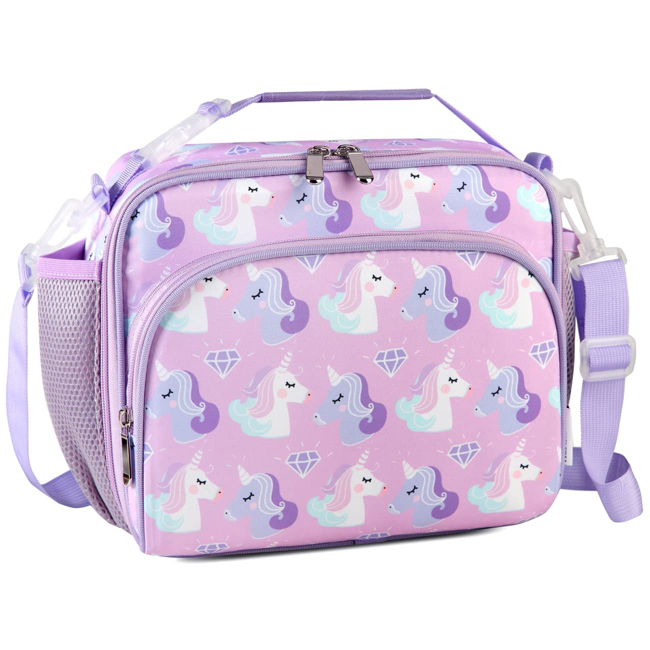 Lunch Bag for Girls,Lightweight Large Insulated Lunch Box for Kids Lunch Tote for School with Adjustable Shoulder Strap