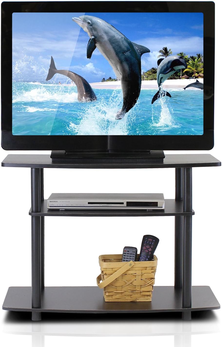 Furinno TURN-N-TUBE TV Stand, 3-Tier No Tools Entertainment Center, TV Console for TV up to 32 Inch, for Living Room Bedroom - Image 4